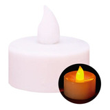 Velas Decorativas Led Amarelo Baterias Inclusas Kit 24 Un