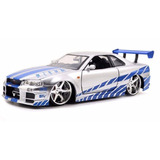 Velozes E Furiosos Brian's Nissan Skyline Gtr (r-34) Prata