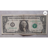 Vendo Nota De 1 Dólar Antigo Ano De 2009 Série L ,selo Verde