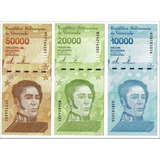 Venezuela 3 Cedulas 10 20 50000 Bolivares 2018 - Fe