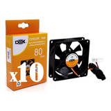 Ventilador Cooler Ventoinha Fan 80x80x25mm 80mm 12v Kit 10un