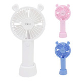 Ventilador De Mão Mini Portátil Com Base 3 Velocidades Turbo Estrutura Branco Pás Branco Diâmetro 23 Material Das Pás Plástico Quantidade De Pás 4 110v/220v