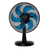 Ventilador De Mesa Cadence Vtr560 New Windy 30cm Preto Azul Diâmetro 30 Cm Quantidade De Pás 6 127v