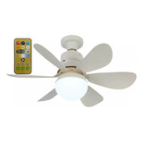 Ventilador De Teto C/ Lâmpada Led + Controle Para Bocal E27