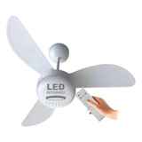 Ventilador De Teto Inverter Fênix Led 3 Pás Branco Bivolt Com Controle Remoto Ventisol