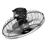 Ventilador De Teto Turbo Orbital 360° 50cm (m2) Bivolt Grade Metálica 6 Pás