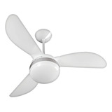 Ventilador De Teto Ventisol Fênix Controle Com 3 Pás De Plástico Branco Estrutura Branco/silver, 960mm De Diâmetro 127v