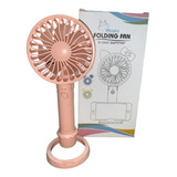 Ventilador Mini Fan Portátil Dobrável Com Suporte Celular