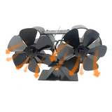 Ventilador Para Fogão/fogão A Lenha, Suporte De Lâminas De Q