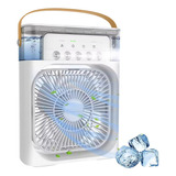 Ventilador Portátil Umidificador De Ar Climatizador Luz Led