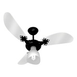 Ventilador Teto 3 Pás Transparente New Crystal Venti Delta Cor Da Estrutura Preto 110v