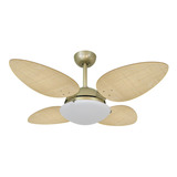 Ventilador Teto Volare Ouro Velho Pétalo Palmae 110v Natural