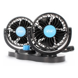 Ventilador Veicular Duplo 12v Carro Van Automotivo Ajustável
