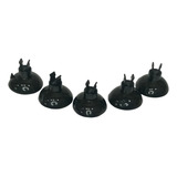 Ventosas Para Mangueira E Difusor De Ar C/clip 5unidades Cor Preta