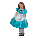 Vestido Alice Festa Fantasia Infantil +