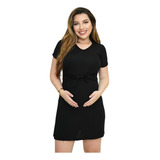 Vestido Amamentação Curto De Amarrar Com Forro Roupa Grávida