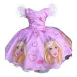 Vestido Barbie Boneca Infantil Luxo Realeza