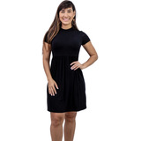 Vestido Basico Manga Curta Casual Soltinho Evangelico Liso