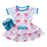 Vestido Bebê Jardineira Infantil Menina Kit 3 Pçs Luxo