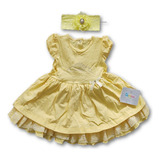 Vestido Bebë Paraíso Festa P G Renda Leser Guipir