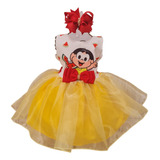 Vestido Bela E A Fera Ou Magali Luxo Bebe Menina Tematico 