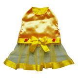 Vestido Bela E A Fera Princesas Pet Fantasia