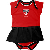 Vestido Body Manga Curta São Paulo Torcida Baby