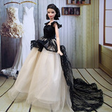 Vestido Boneca Barbie Super Luxo Gala Roupa Com Sapatos 30s