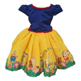 Vestido Branca De Neve Realeza Princesa E Os Sete Anões