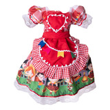 Vestido Caipira Festa Junina Infantil Junino Mini Diva