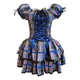 Vestido Caipira Festa Junina São João Quadrilha Adulto Luxo