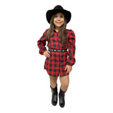 Vestido Camisa Chemise Infanto Juvenil Manga Longa Mini Diva