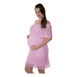 Vestido Curto De Tricô Rendado Moda Evangélica Moda Gestante