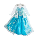 Vestido Da Elsa Fantasia Frozen Princesa