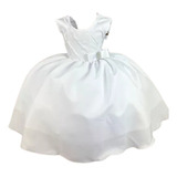 Vestido De Bebe Infantil Daminha De Casamento De Batizado De Luxo Para 1 A 3 Anos Pronta Entrega - Cód 0353