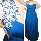 Vestido De Festa Importado Plus Size Azul - Madrinhas Barato