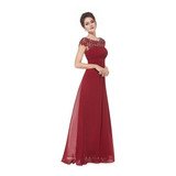 Vestido De Festa Longo Com Madrinha Decote Nas Costas Com Fe