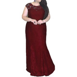 Vestido De Festa Longo Renda, Plus Size, Pronta Entrega J007