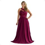 Vestido De Festa Longo Rose - Madrinha Casamento Formatura 