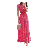 Vestido De Festa Sexy Com Decote Em V Profundo, Vestido De P