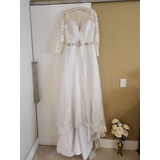 Vestido De Noiva Branco Com Detalhes Em Transparência Renda