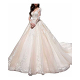 Vestido De Noiva Princesa Belíssimo Joshy Manga Longa