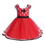 Vestido De Princesa Infantil Minnie Mickey