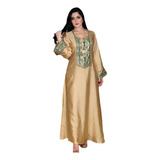 Vestido Do Oriente Médio Com Lantejoulas Bordadas Em Ouro