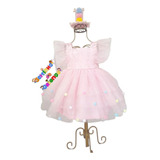 Vestido Fantasia Circo Rosa Luxo Infantil