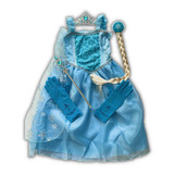 Vestido Fantasia Elsa Frozen Infantil 1/8 Anos C/ Acessórios