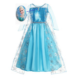 Vestido Fantasia Frozen Infantil Elsa Pronta