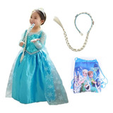 Vestido Fantasia Frozen Infantil Lindo + Brinde Lançamento