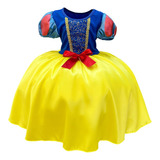 Vestido Fantasia Infantil Branca De Neve Capa, Saiote Tiara