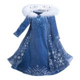 Vestido Fantasia Infantil Frozen Aventura Congelante Elza